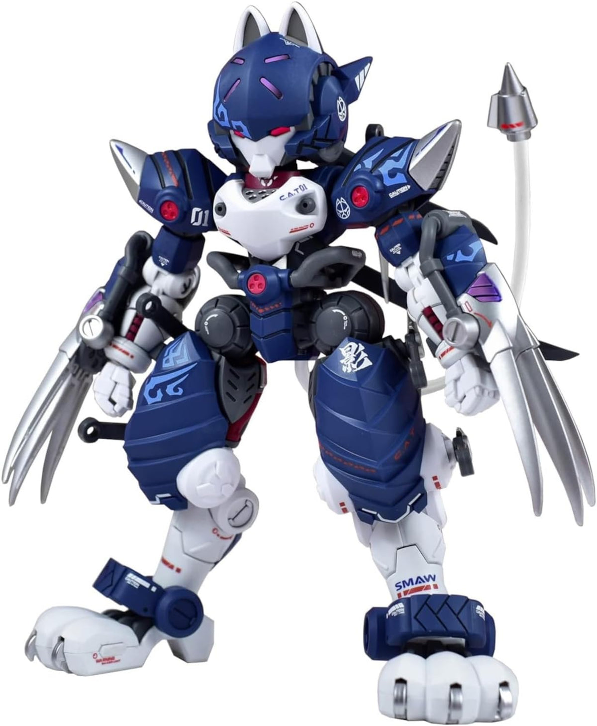 PLATZ XIAOT Super Mobility Armor Cat Ninja C.A.T-01 Shadow Dress Up Ver.-NYARIKEN- 1/60 Scale Color-Coded Plastic Model XIA1SP (Robot)