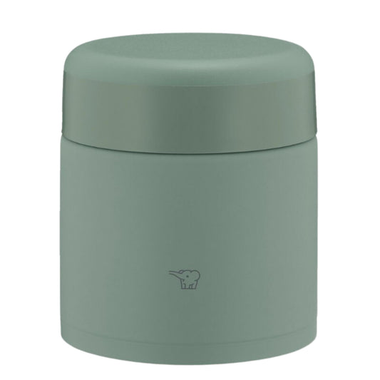 ZOJIRUSHI SW-KA30-GM Mahobin Stainless Steel Thermal Soup Jar, Lunch Jar, Seamless 10.1 fl oz (300 ml), Matte Green, Integrated Lid and Seal, Easy to Clean, Only 3 Pieces