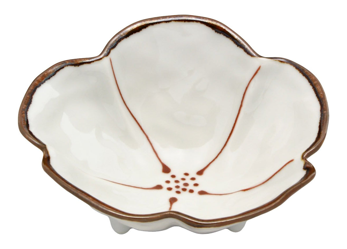 協立陶器 Hasami Ware 26123 Small Bowl, Dish, 5.0 inches (12.8 cm), Yuki Kiln Hanamoi Red