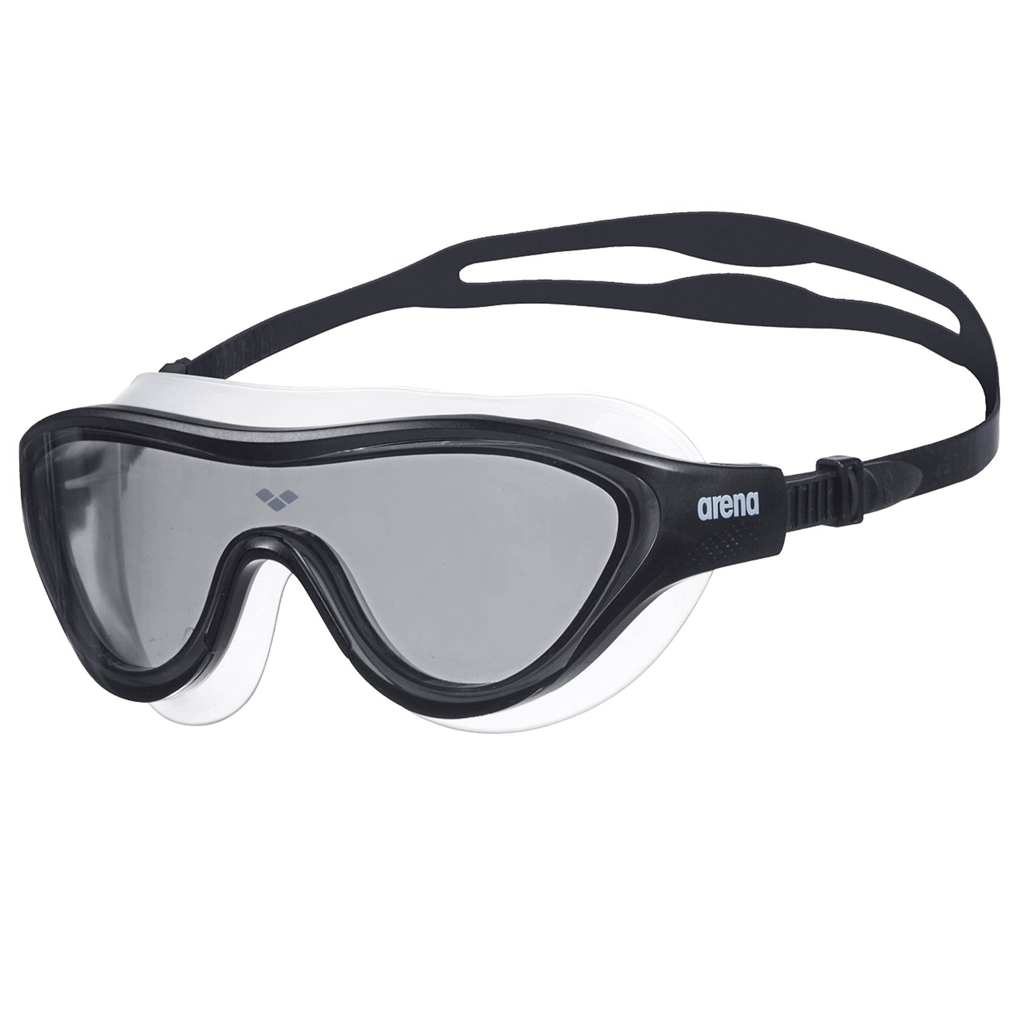 ARENA Unisex Adult The One Swim Mask Fitness Swimming Goggles for Men and Women Large Fit Polycarbonate Non-Mirror Lens, Smoke/Black