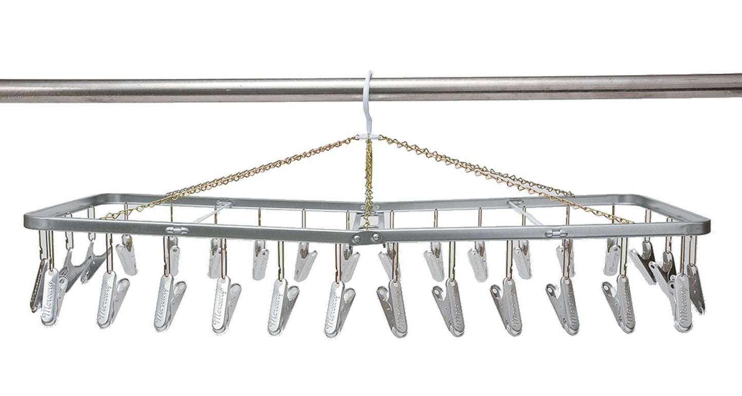 Keystone Mercury MELAHA30 Square Laundry Hanger, Silver, 30 Pinch