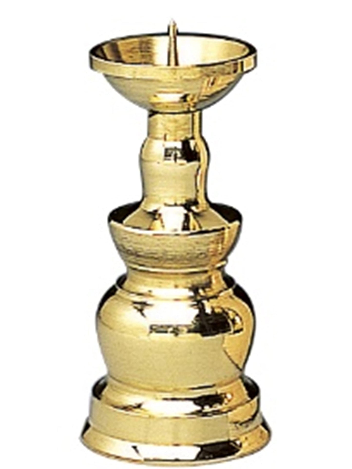 Japan Buddhist - Brass candle stand 3.0 cunAF27