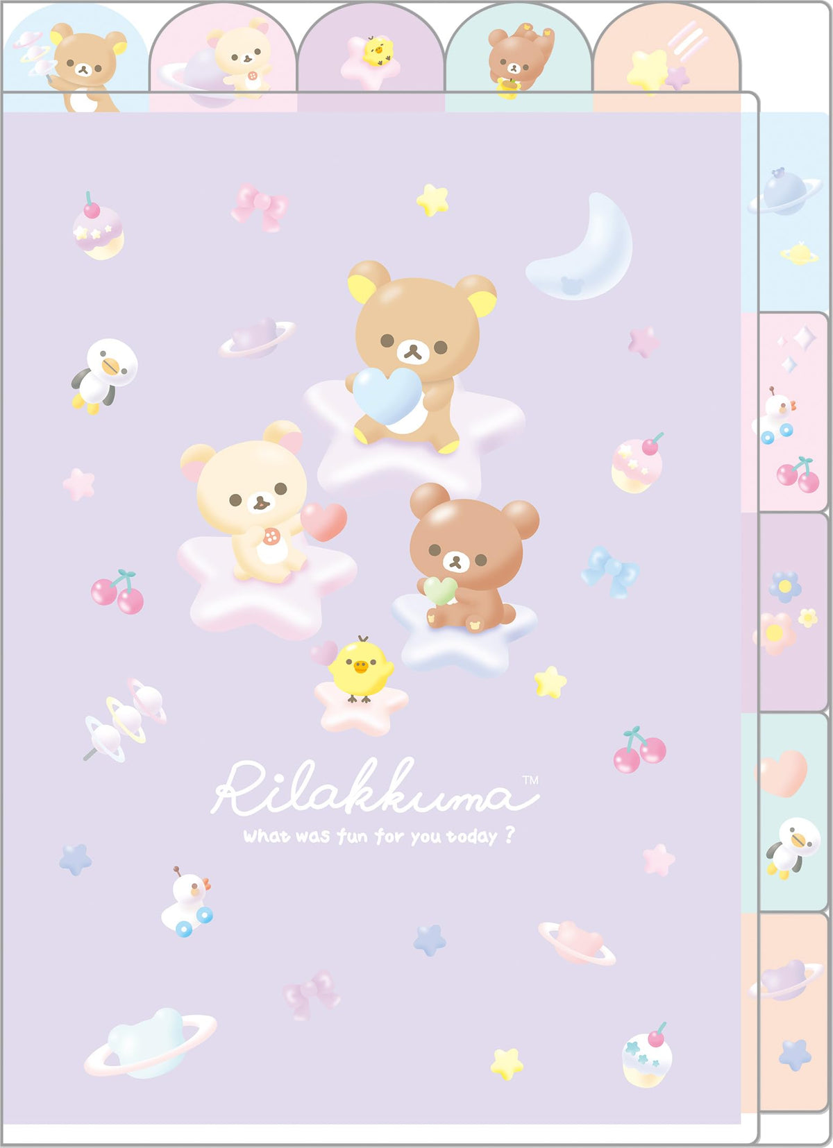 San-X Rilakkuma FA15502 Vertical and Horizontal Index Holder (5 Pockets) H12.2 x W8.9 inches (310 x 225 mm)
