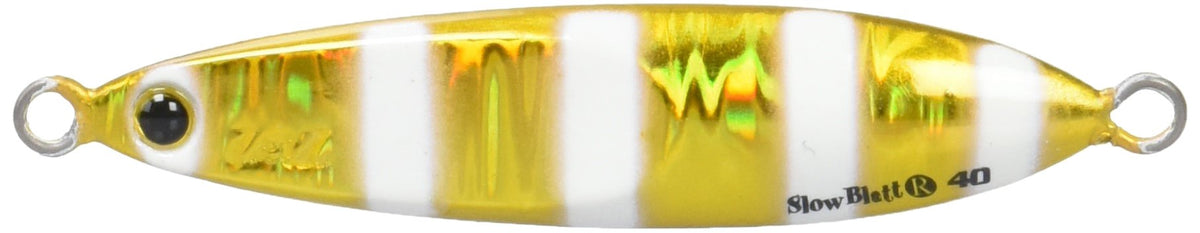 Palms SBR-40/MG-547 Metal Jig Lure, Zets Slow Bratt R, 1.4 oz (40 g), Zebra Gold