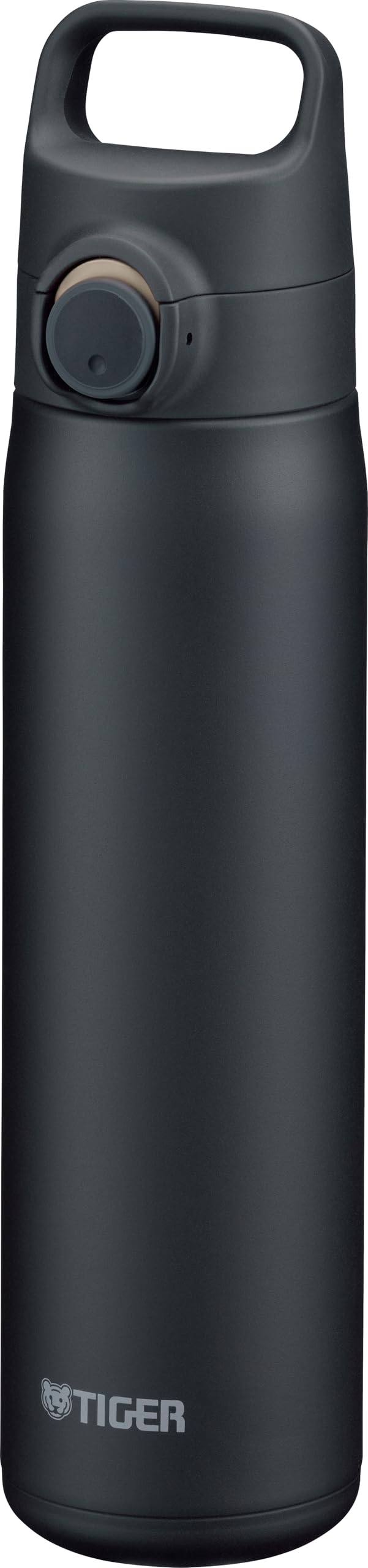 TIGER Water Bottle 27.05 oz (800ml), Ultra-Light Vacuum Insulated Travel Mug with Slanted Handle, One-Push Leak-Proof Lid, 18/8 Stainless Steel, MTA-J080KZ, Stone Black