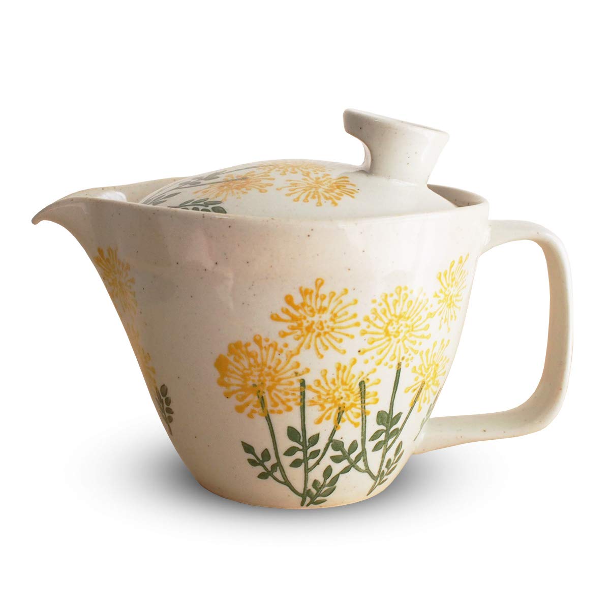 J-kitchens Maizan Kiln Teapot with Tea Strainer, 8.5 fl oz (240 ml), For 1 to 2 People, Hasami Ware Made in Japan, Nogaka, Yellow