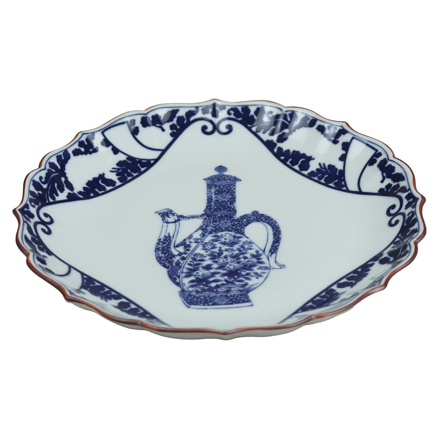 Yukui Romance Kurimari Style Pomegranate Kikata Border 7-inch Plate, Gorgeous, Kurimari Romance, Arita Ware, Made in Japan, Premium Gift