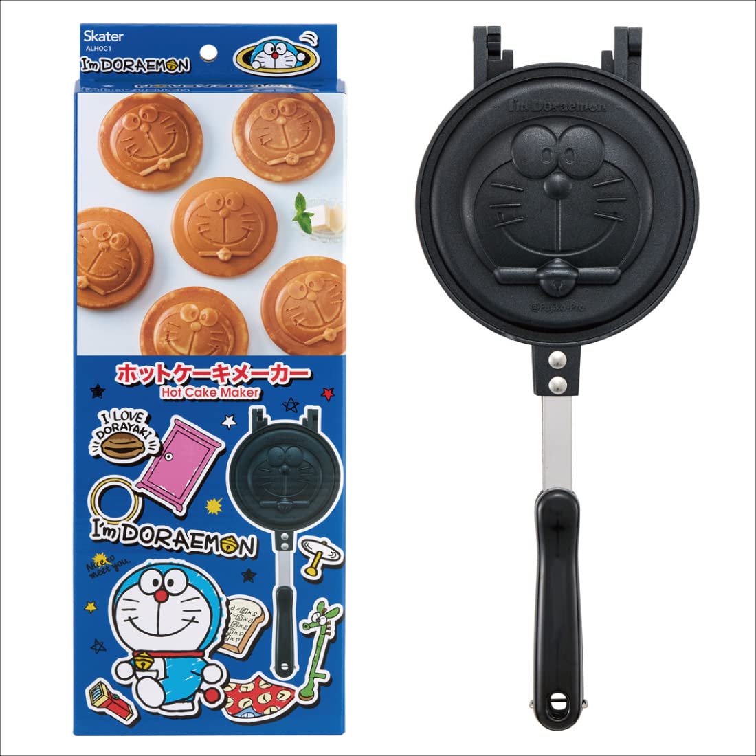 Skater ALHOC1-A Doraemon Funny Pancake Maker Stickers Sanrio Easy Clean