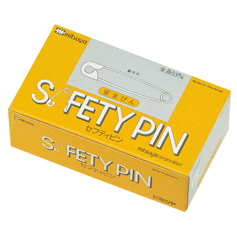 Mitsuya AP-5 Safety Pins, Pack of 100, 2.1 inches (53 mm), Silver
