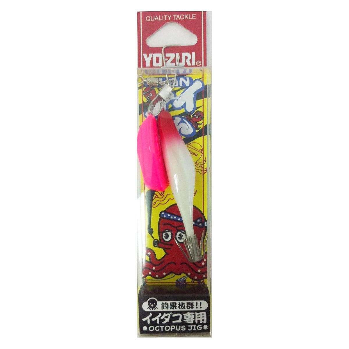 Yo-Zuri Squid Lure, Octopus: ST, with Lead, No. 6, PRH: Pearl Red Head
