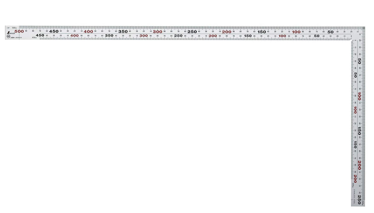 Shinwa Sokutei 11481 Thick Width 19.7 inches (50 cm), 8 Level Scale