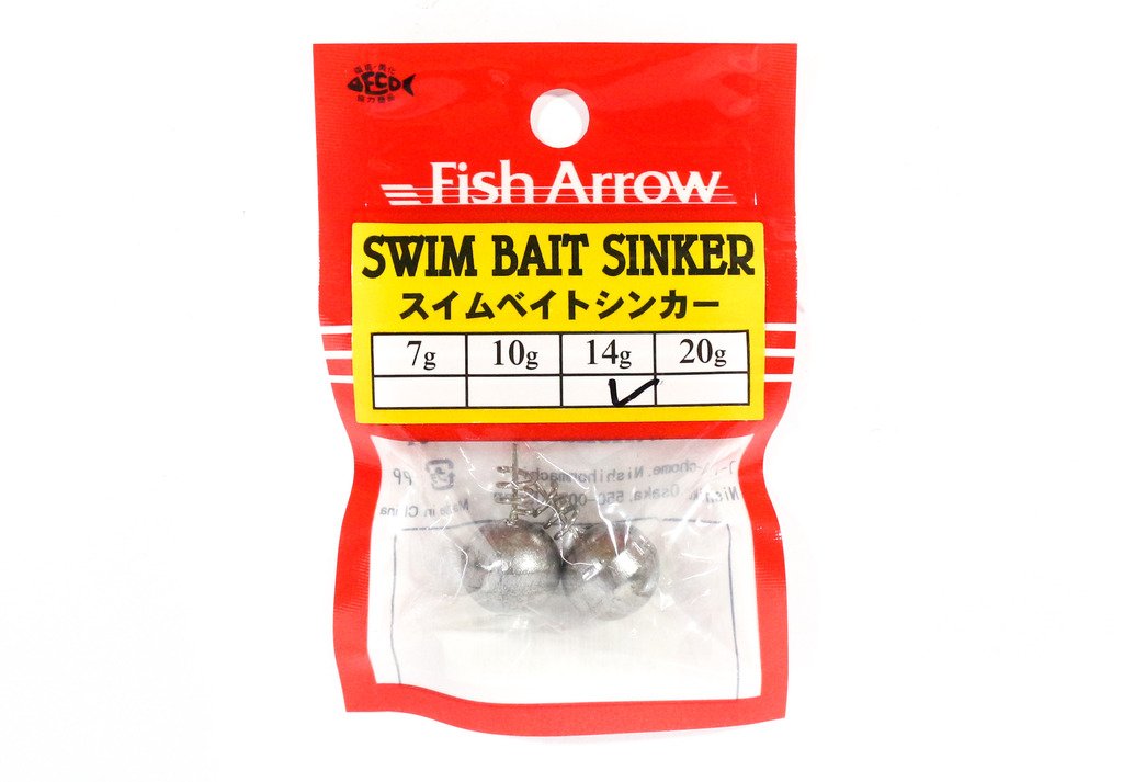 Fish Arrow Swim Bait Sinker 14 grams 2 Piece per pack (1223) 4573251341223