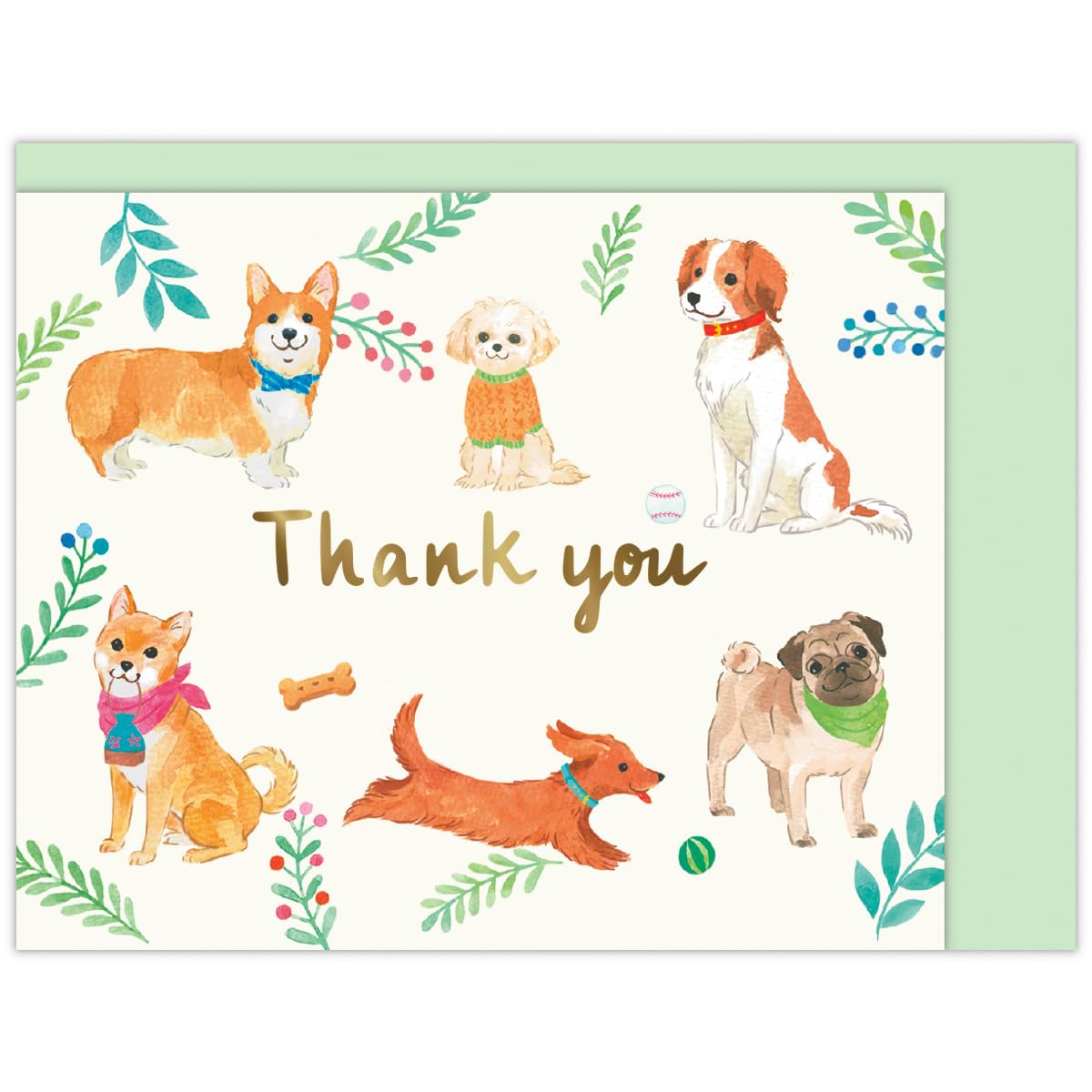 Hallmark Greeting Card Thank You Mini Card Art Collection Thank You Dog 840372