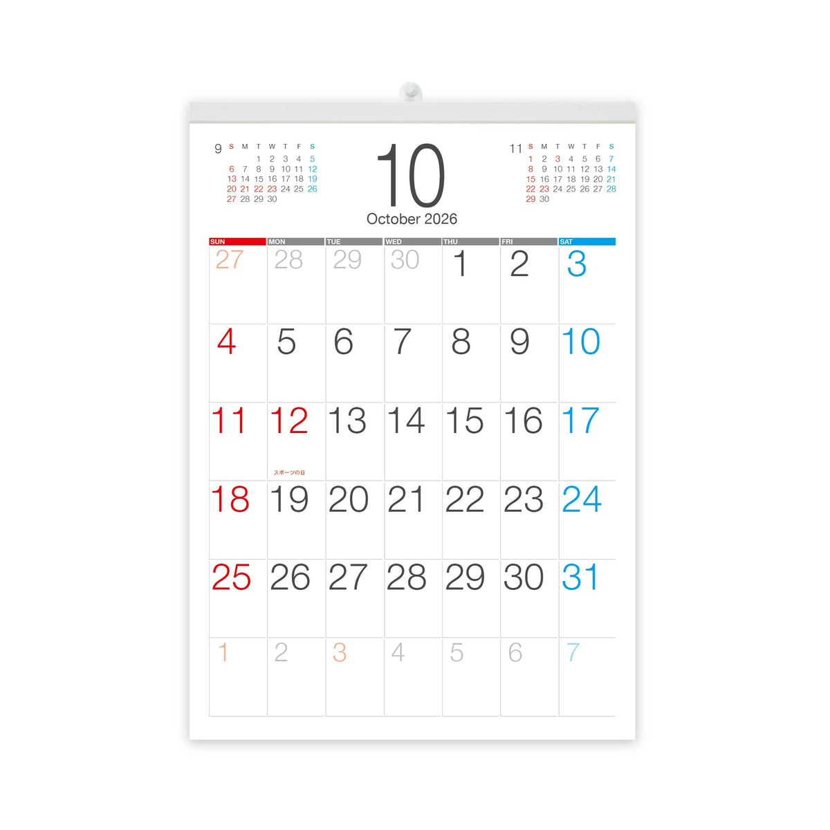 JAPANESE CALENDAR Bonus: October 2019 - (with October 2020) Tate Long Business Wall Hanging Calendar A3 Size [B]