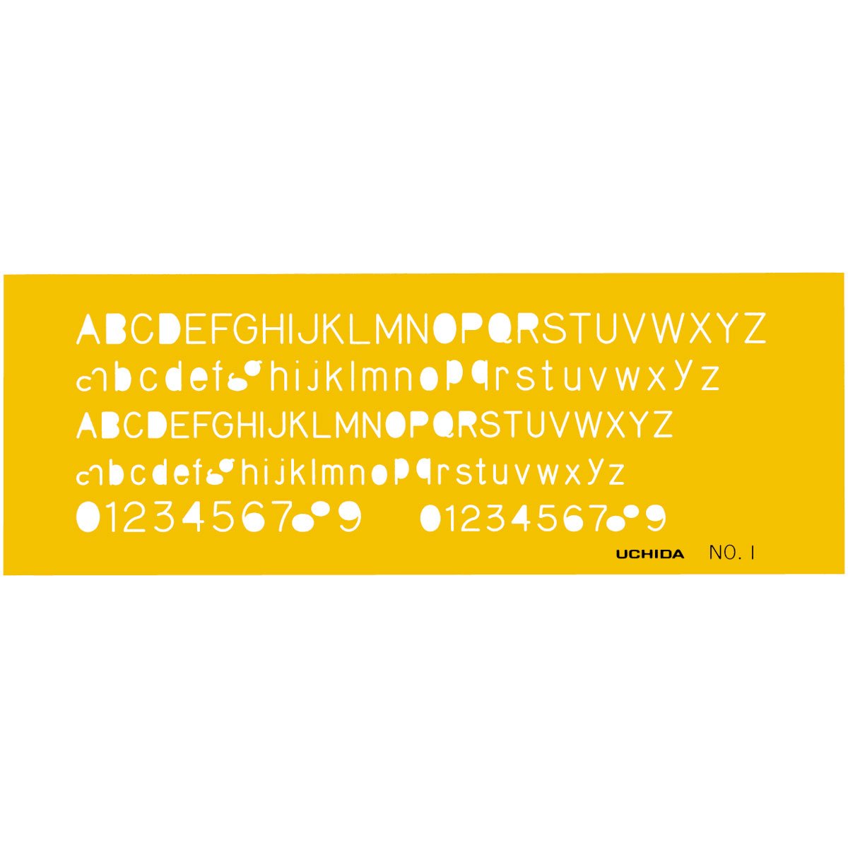 Uchida Template No.1 Alphanumeric Ruler 1-843-1001