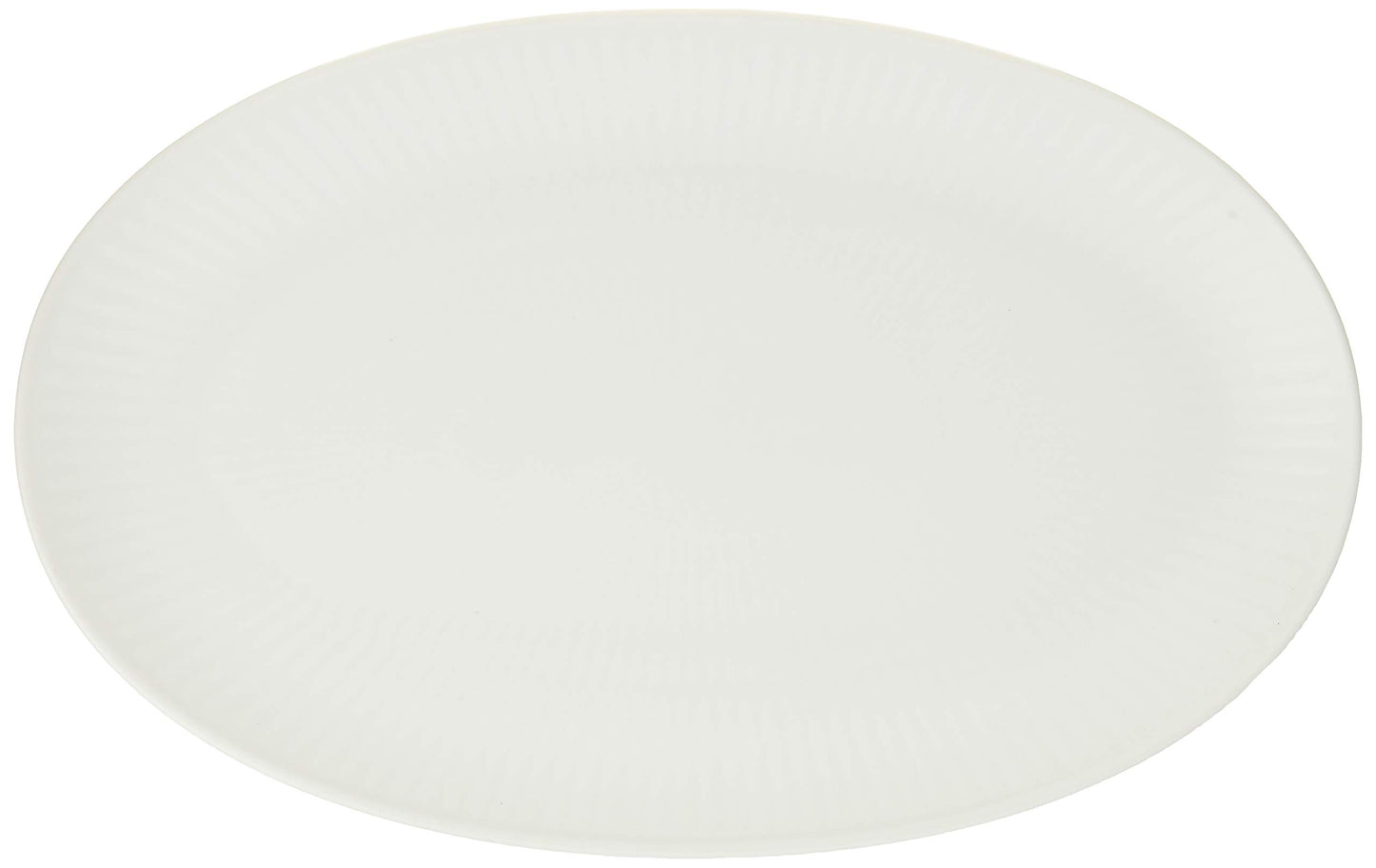 Royal Copenhagen 1016929 White Fluted Oval Dish Plate, 9.3 inches (23.5 cm), Wedding Gift