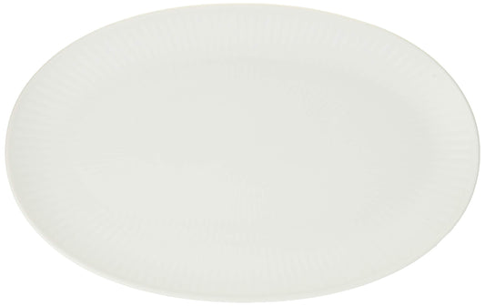 Royal Copenhagen 1016929 White Fluted Oval Dish Plate, 9.3 inches (23.5 cm), Wedding Gift