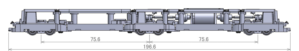 Tomytec 319054 Chassis TM-LRT05 for Trams Type 5100 Model Kit, Multi-Coloured