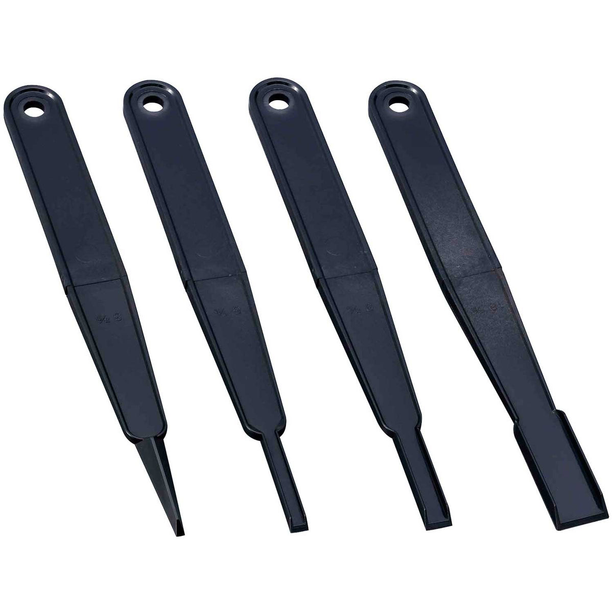 Inoue 17010 PC Sash Spatula Set, 0.1, 0.24, 0.4, 0.7 inches (3, 6, 9, 18 mm), Set of 4