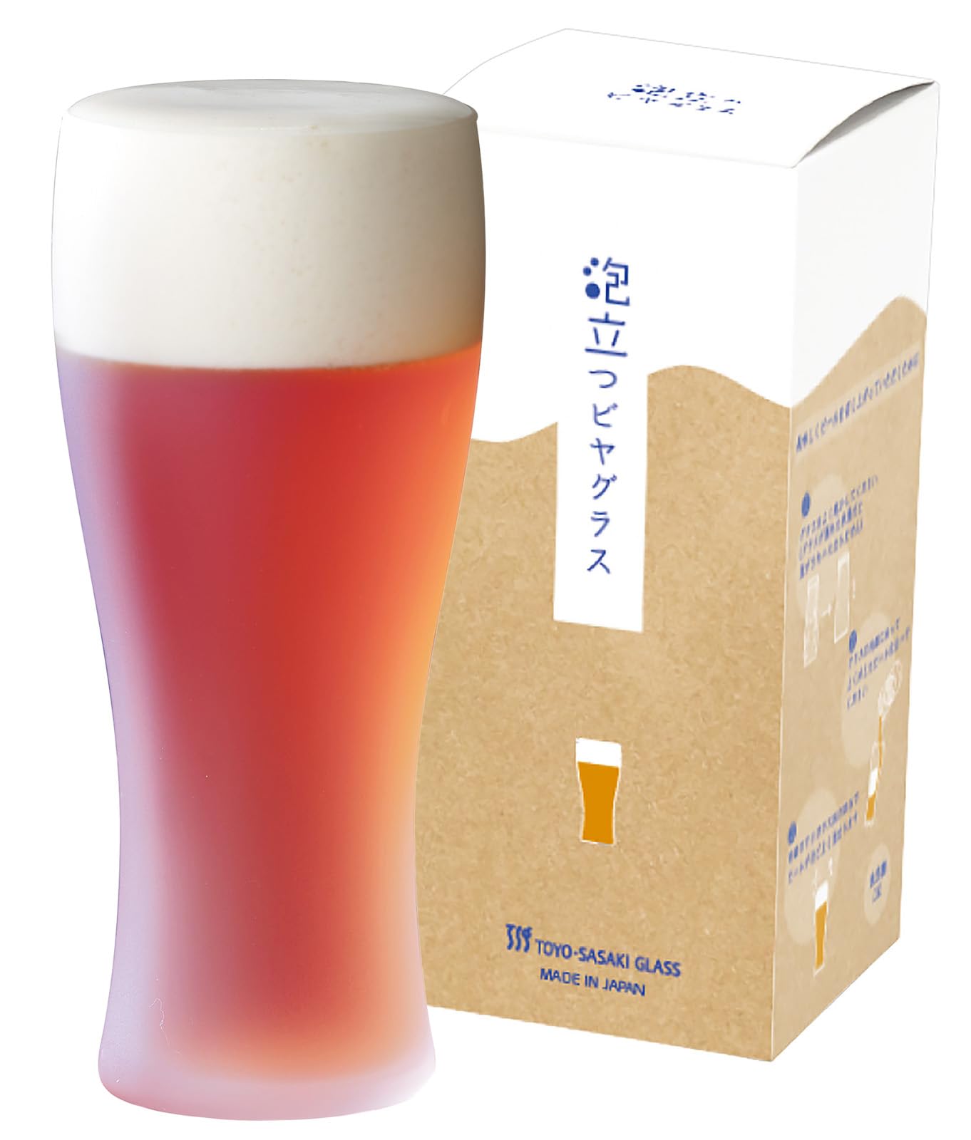 Toyo Sasaki Glass B-21147-600-JAN-P Tumbler, Foaming Beer Glass, Father's Day, 12.2 fl oz (360 ml), Made in Japan, Dishwasher Safe, Clear Cup