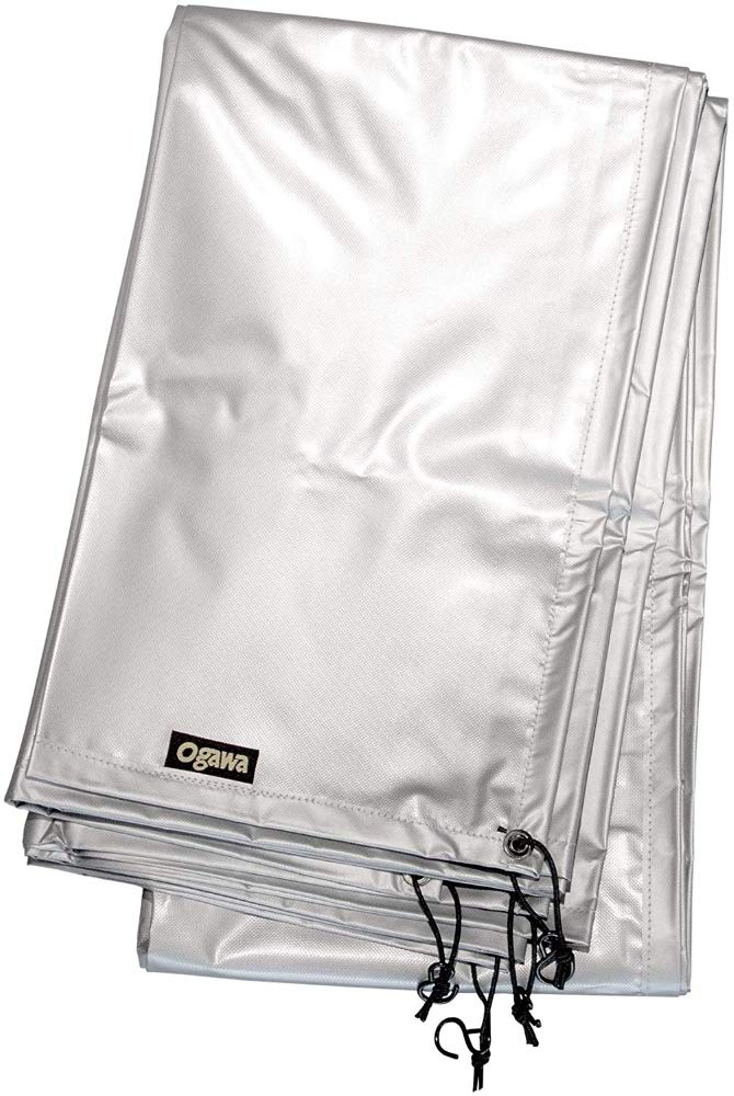 Ogawa 1437 Tent Sheet, PVC Multi-Sheet, for Outdoors, Camping, 11.8 x 55.1 inches (300 x 140 cm), Silver (Light Gray)