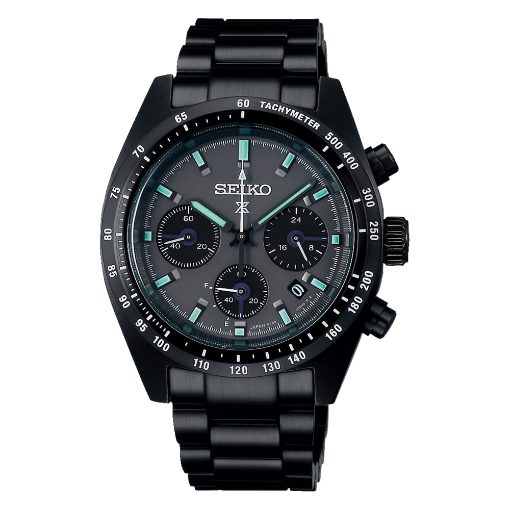 Seiko Prospex SPEEDTIMER Men's Solar Chronograph Wristwatch, black, 1個, Bracelet Type