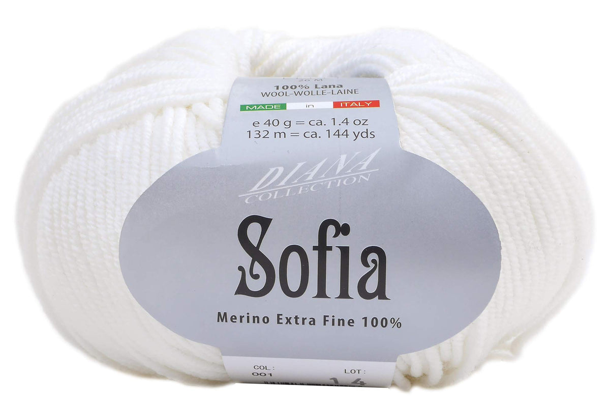 秋冬毛糸 DIANA ソフィア 40g 132m col.1 5玉セット