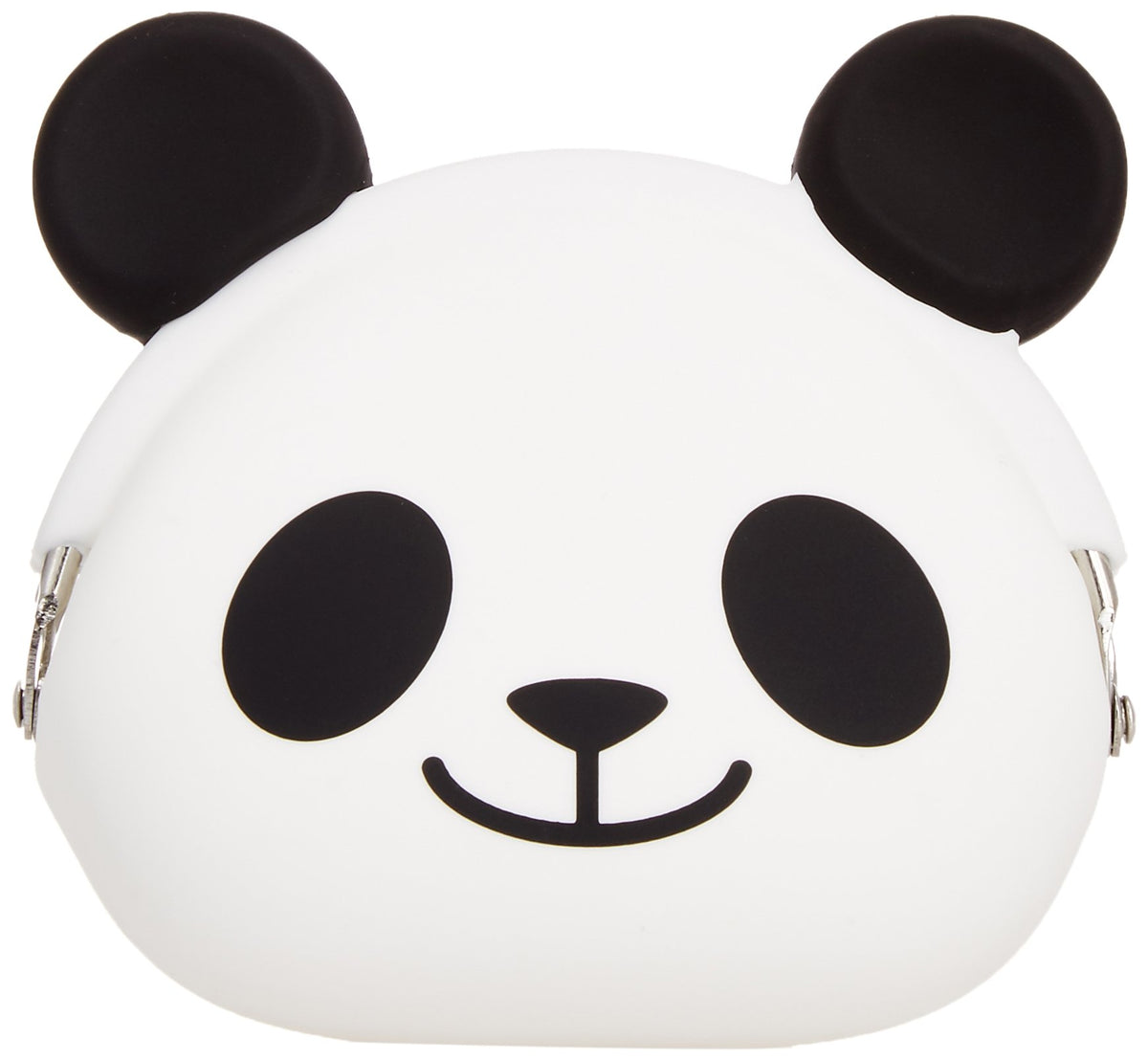 P+G Design Mimi POCHI Friends Silicone Coin Purse, Panda Smile - Cute Change Pouch for Money, Makeup and Hair Accessories - Authentic Japanese Design - Durable Quality