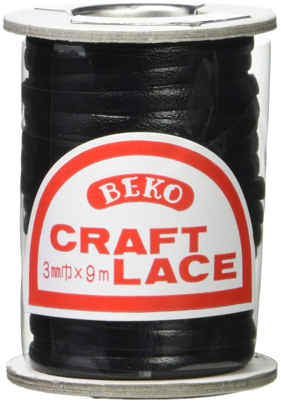 Kraft 3523-03 Kagari Lace, Craft Lace, Small Roll, 0.1 inch (3 mm), Black