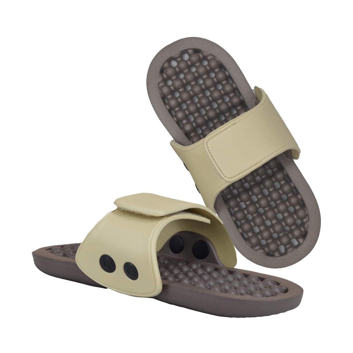ファイン(Fine) Women's Casual Slippers Sandals, Braun, Free Size