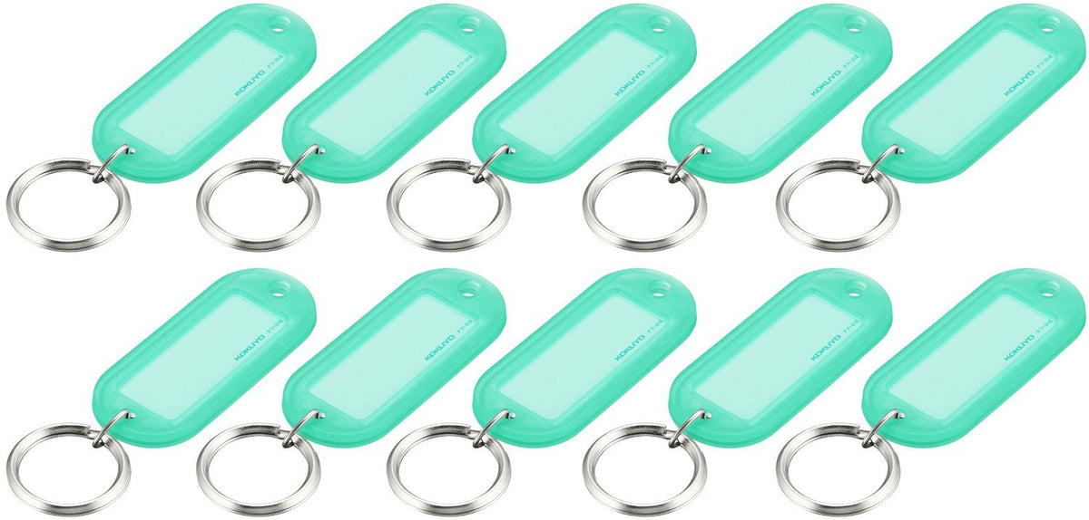 Kokuyo for Keychain type nameplate double-sided display large 10-pack green naphthoquinone -210GX10