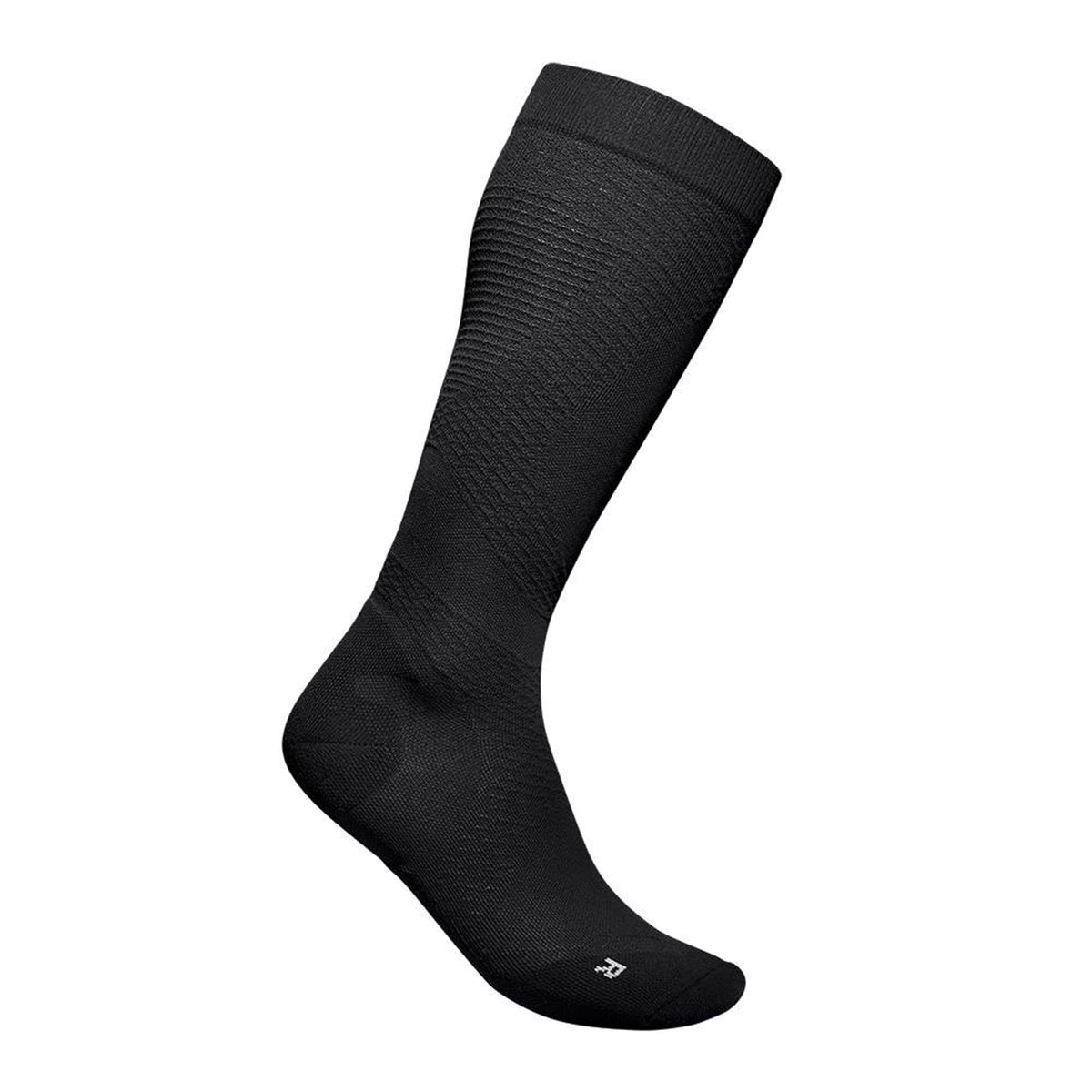Bauerfeind Run Ultralight Socks - Targeted Compression Zones - Achilles Tendon Relief - Increased Ankle Stability - Comfortable for Running, Walking & Sports - Womens, Black, Medium, Shoe Size 4.5-6.5