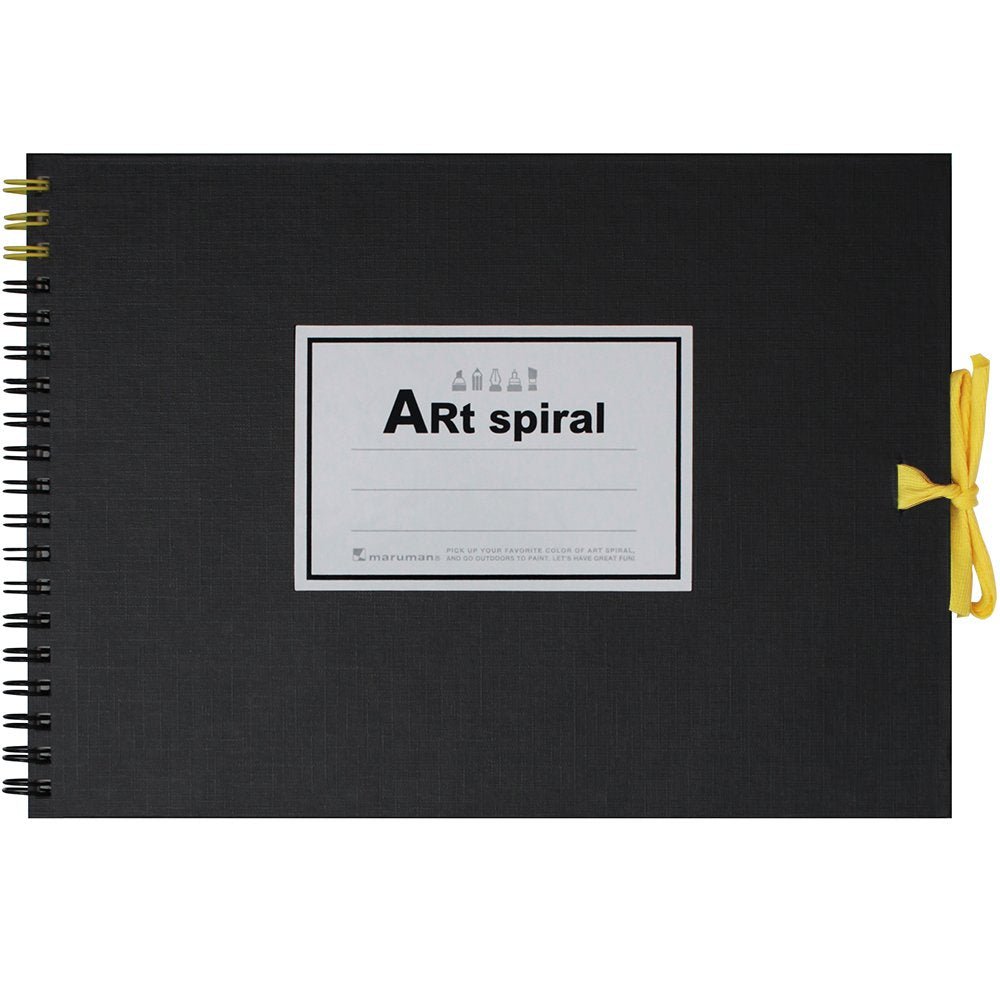 Maruman S311-05 F1 Art Spiral Sketchbook, Thick Drawing Paper, Black, 24 Sheets
