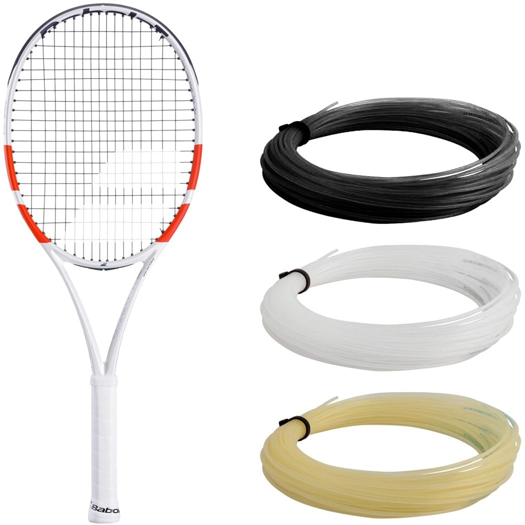 Babolat Pure Strike Team Tennis Racquet (4th Gen) - Strung with 16g White Syn Gut at Mid-Range Tension (4 1/8" Grip)