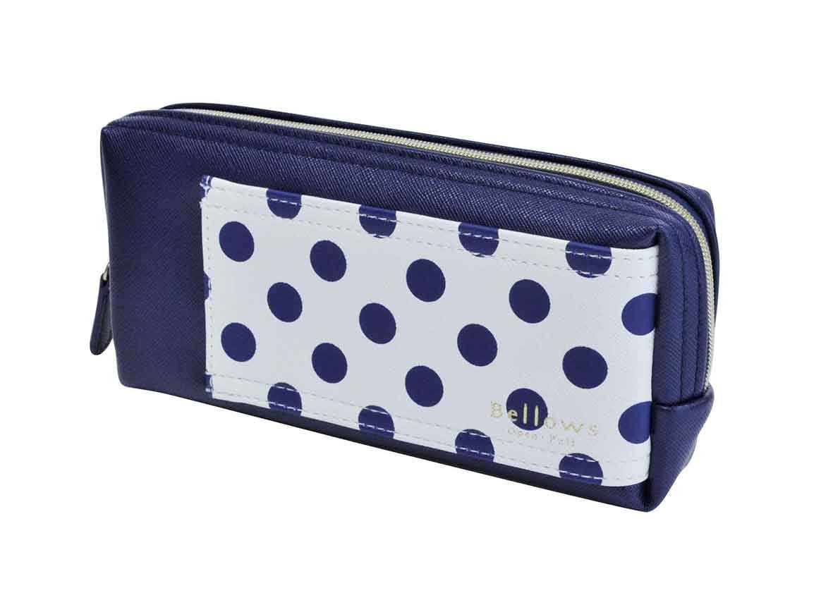 CONCISE 134176 Bellows Pen Case, Dot Navy