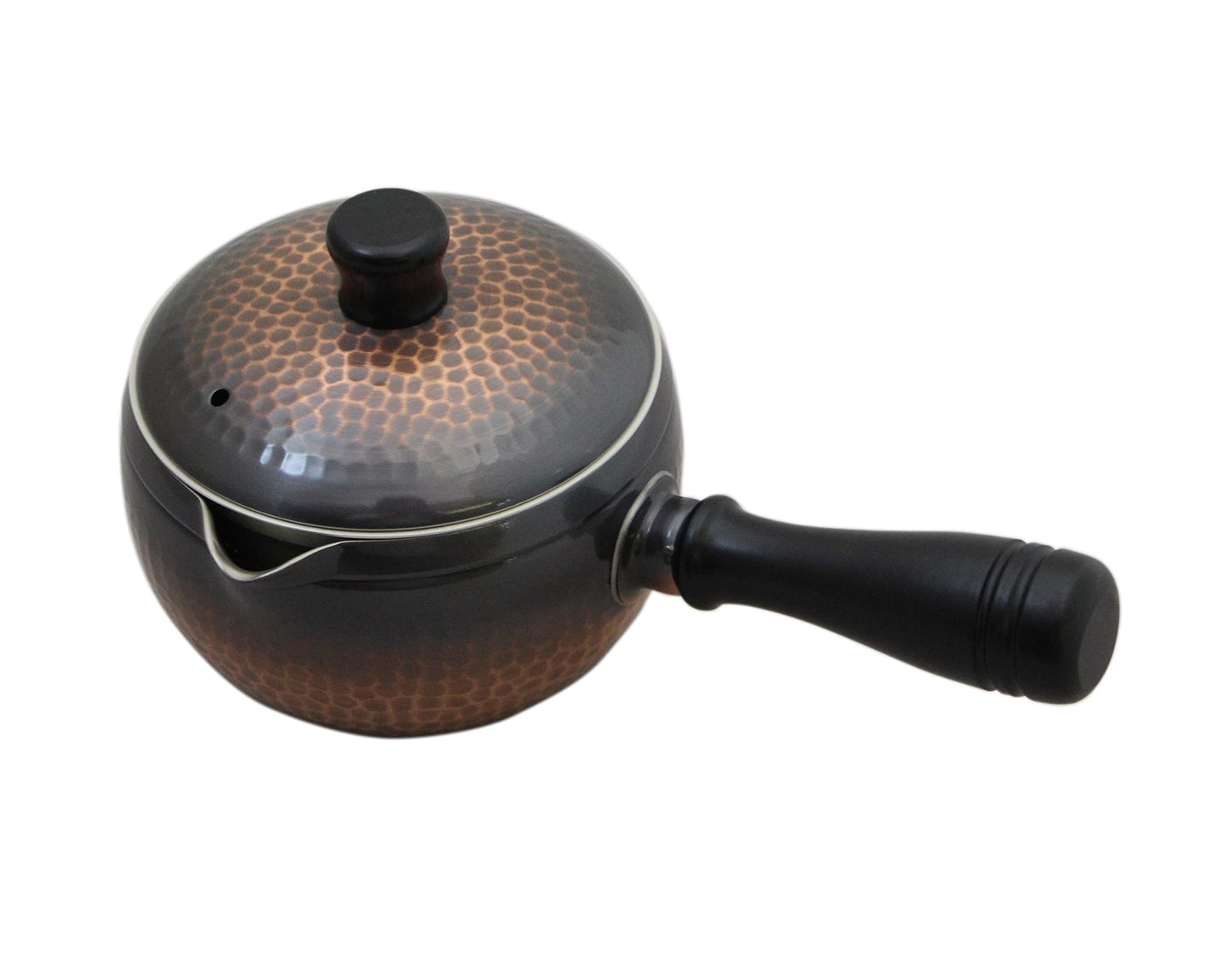 Shinkodo Pure Copper Teapot (Yokote) (With Strainer) Red Copper Finish, Hammered Mesh, Gift Wrapping Specifications