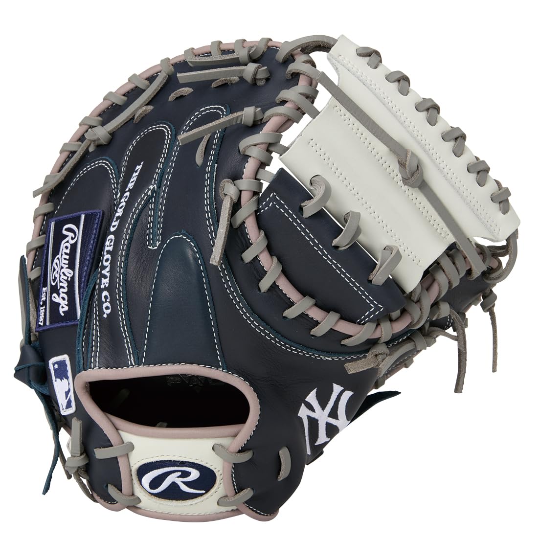 Rawlings Baseball Glove Soft Adult Hyper TECH MLB Team GR5HTM2AC Yankees [Catcher] Size 33 *Right Throw (Left Handed)
