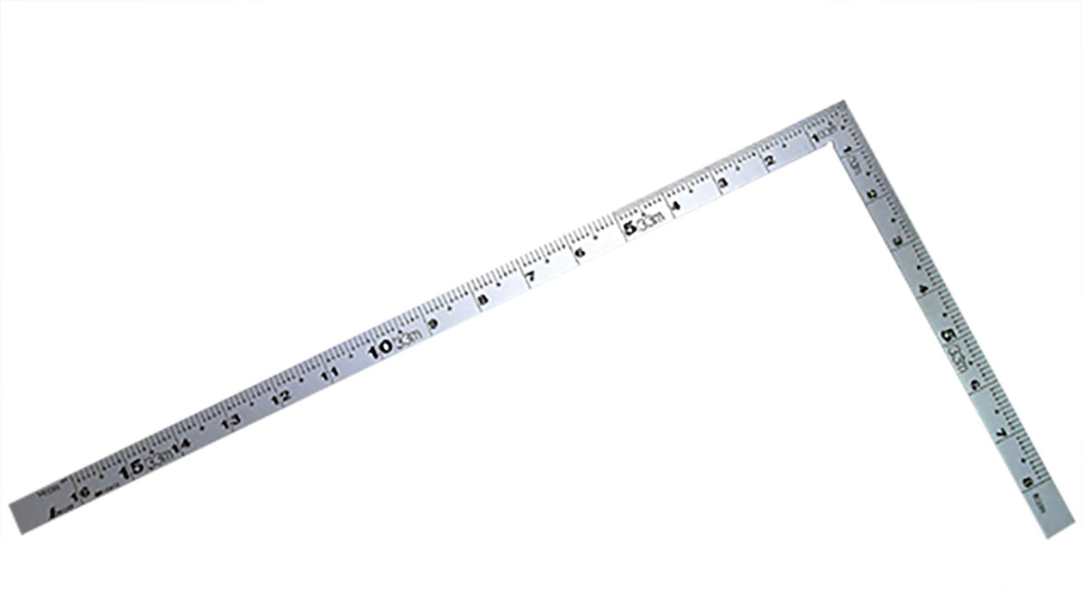 Shinwa Sokutei 10456 Curved Scale, Thick, Wide Width, Equivalent to Front and Back, Silver, 1 Scale 6 Size