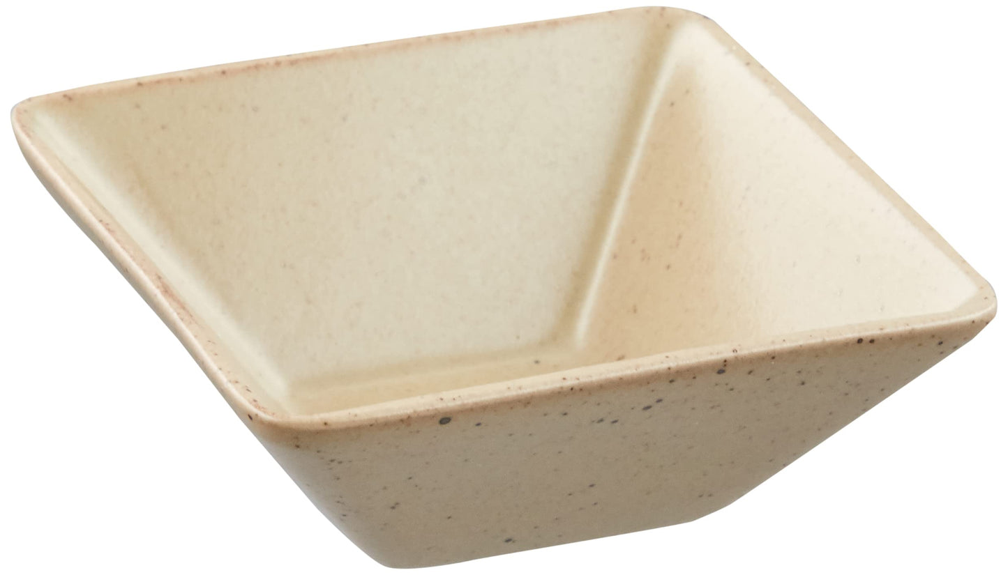 TAMAKI T-937594 Casane Square Bowl S, 3.3 inches (8.5 cm), Width 3.3 inches (8.5 cm), Depth 3.3 inches (8.5 cm), Height 1.3 fl oz (3.4 cm), 3.4 fl oz (100 ml), Khaki