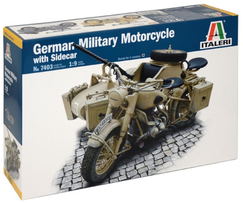 Platz ITALERI IT7403 1/9 WW2 German Military Sidecar Plastic Model
