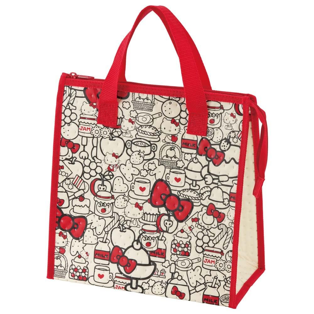 Skater FBC1-A Non-Woven Insulated Lunch Bag, Sanrio Hello Kitty Food Red