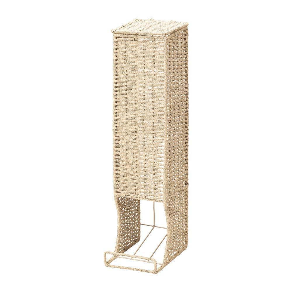 ちどり産業(Tidorisangyou) Paper Roll Holder Toilet Storage, 約W13.5×D18.5×H56cm, beige