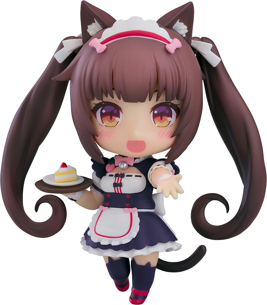 Good Smile Company Nekopara Sekai Connect, Nendoroid Chocola, Nekopara Sekai Connect, Plastic, Pre-painted Action Figure, Non-scale, Exclusive Base Included, Total Height Approx. 3.9 inches (100 mm)