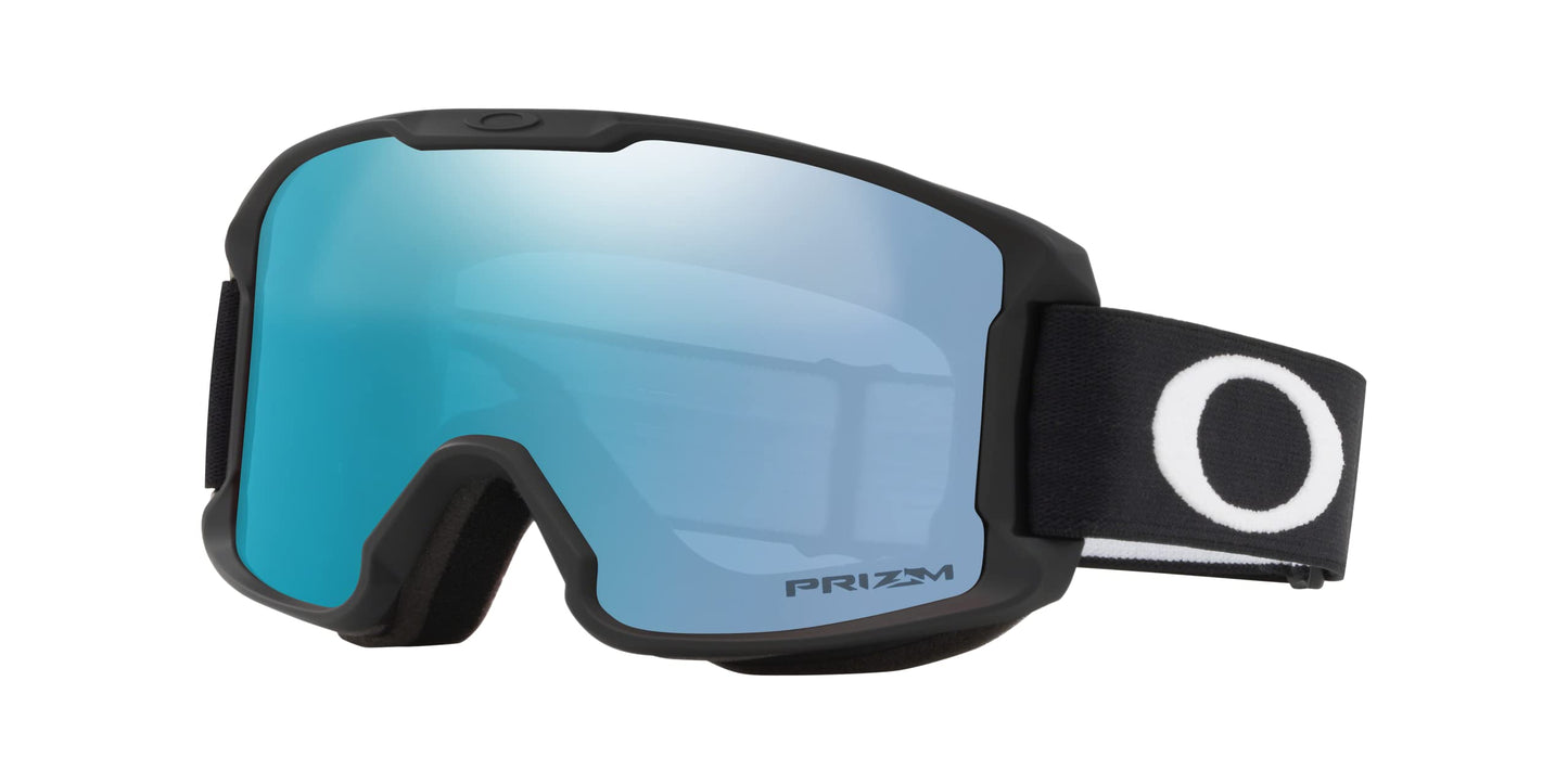 Oakley Line Miner Snow Goggle, Youth-Fit, Matte Black Strap/Prizm Snow Sapphire Iridium Lens, Small