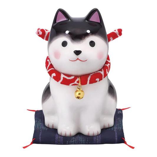 Yakushi Kiln Dog Hiyori Sitting Kuroshiba (Small)
