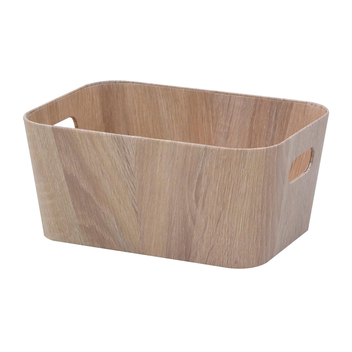 Yamazen NPB-S(NA) Paper Box, Small Size, Storage Box, Woodgrain Style, Storage Case, Lightweight, Box, Clothes, Accessories, Storage, Width 7.5 x Depth 10.2 x Height 4.7 inches (19 x 26 x 12 cm),
