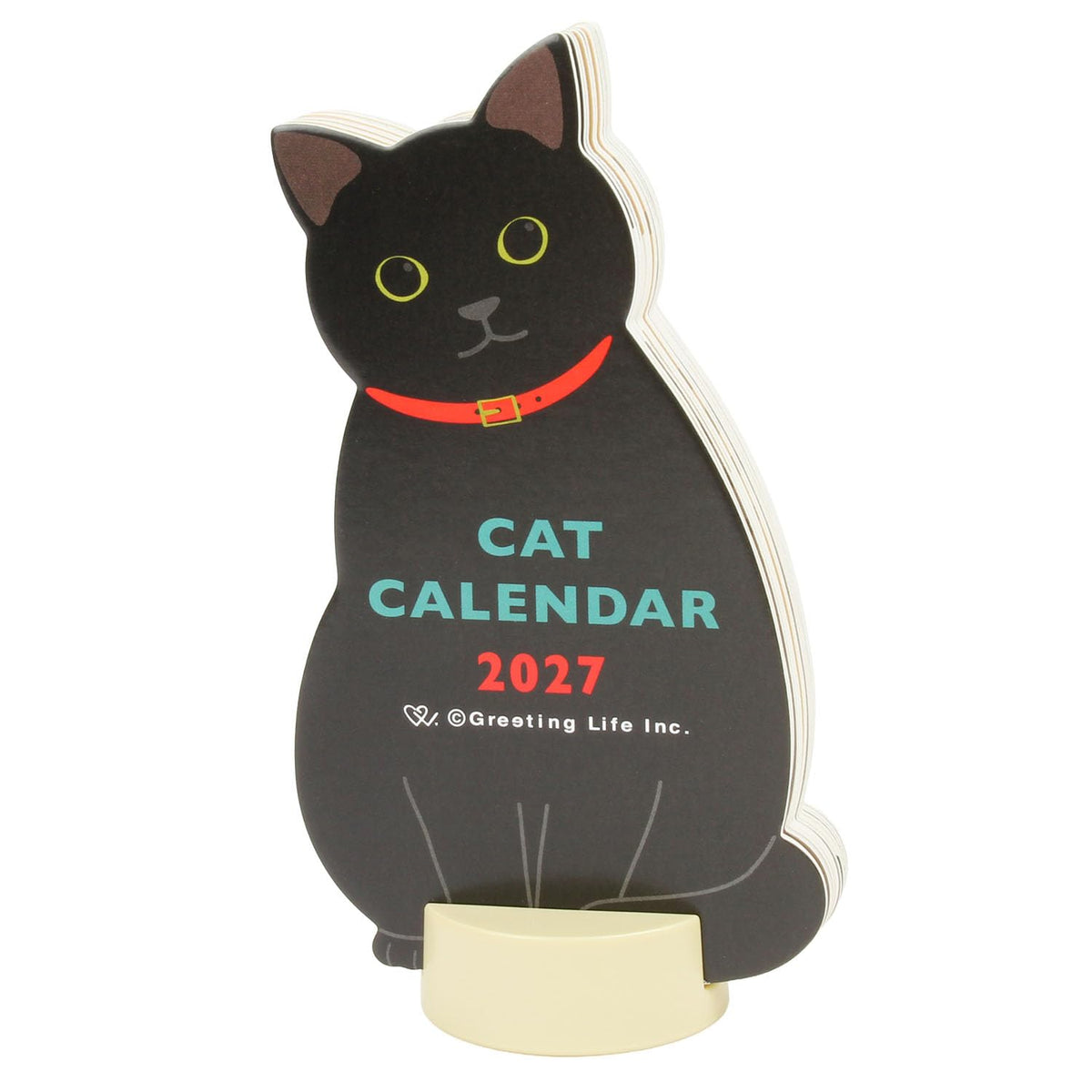 Greeting Life 2027 Calendar Animal Die Cut Cat Tabletop C-1804-ET