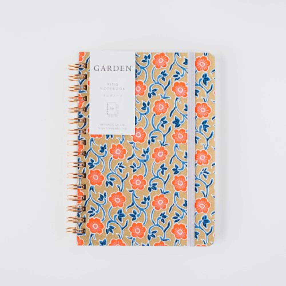 尚雅堂 Shogado 22097 Notebook, A6, Ring Notebook, Garden1