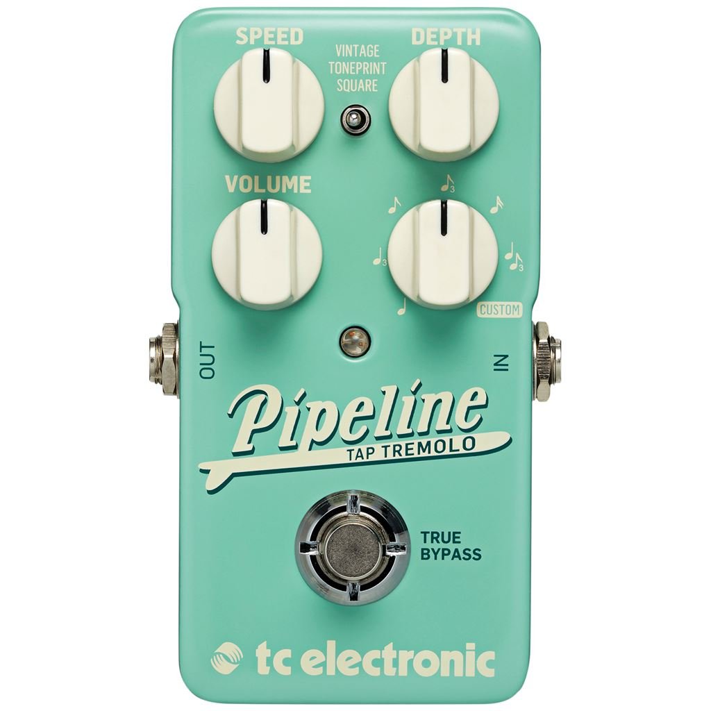 TC Electronic PIPELINE TAP TREMOLO Ingenious Tap Tempo Tremolo with Sequencer, Subdivisions and TonePrints* For Both Vintage and Adventurous Tremolo Sounds