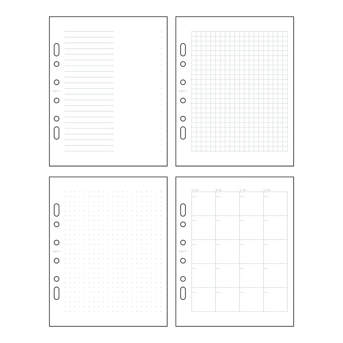 Lihit Lab ECN3371-A myfa Arrangement Paper Refills, Set of 4